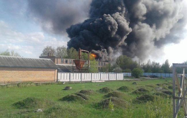 В Черкассах возник масштабный пожар