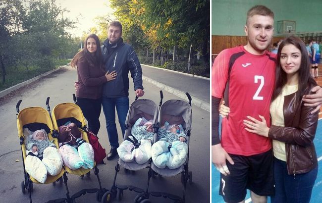 "Діти в руках, речі в зубах": історія багатодітної сім'ї з чотирма близнятами