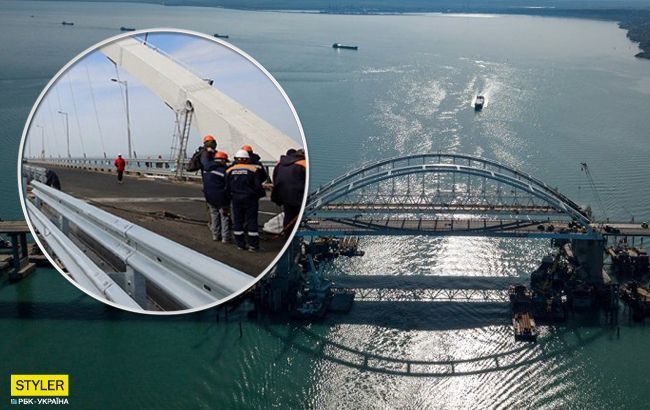 На Крымском мосту заметили новые проблемы: оккупанты занялись "профилактикой" (фото)