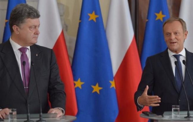 Порошенко и Туск обсудили возможность проведения саммита Украина-ЕС в Киеве в конце апреля
