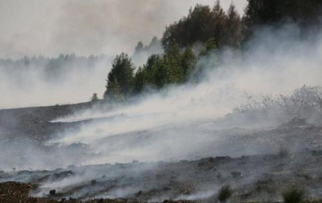 В Киевской области осуществляется тушение очагов тления торфа на площади 43,63 га