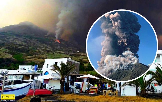 В Италии проснулся древний вулкан: видео мощного извержения