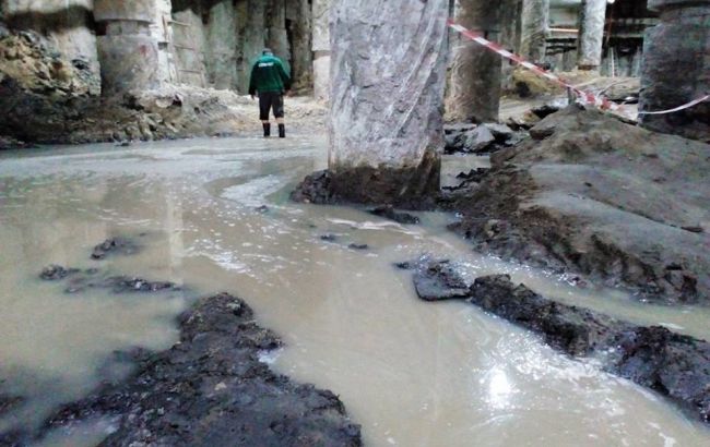 В Киеве подтопило места раскопок на Почтовой площади