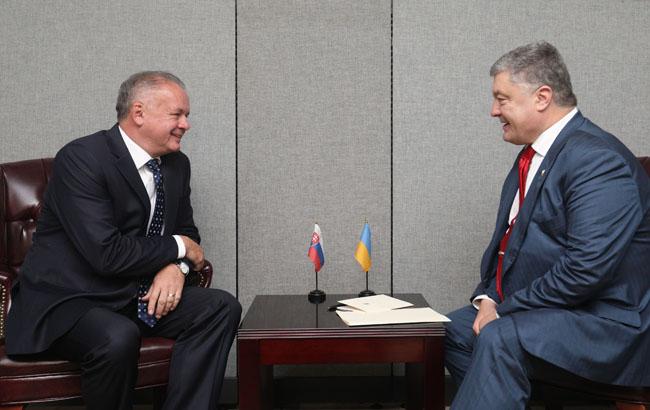Порошенко встретился с президентом Словакии