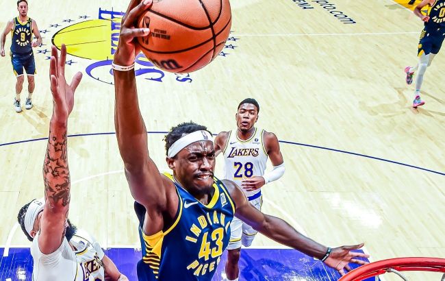 Смелый проход форварда "Индианы" со слэм-данком через дуэт "Лейкерс": момент дня в НБА