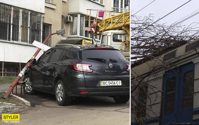 Во Львове бушует ураган: разрушены железнодорожные пути, повалены деревья