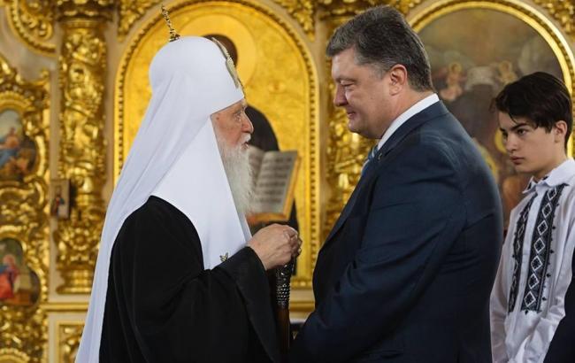 Порошенко и Филарет примут участие в благодарственном молебне