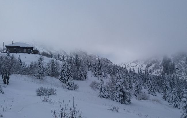 Высота снежного покрова в Карпатах продолжает расти