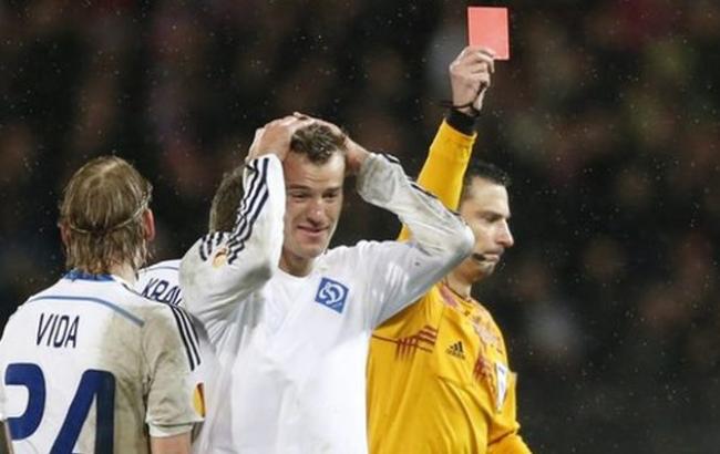 УЕФА дисквалифицировало Ярмоленко и Беланда на три матча