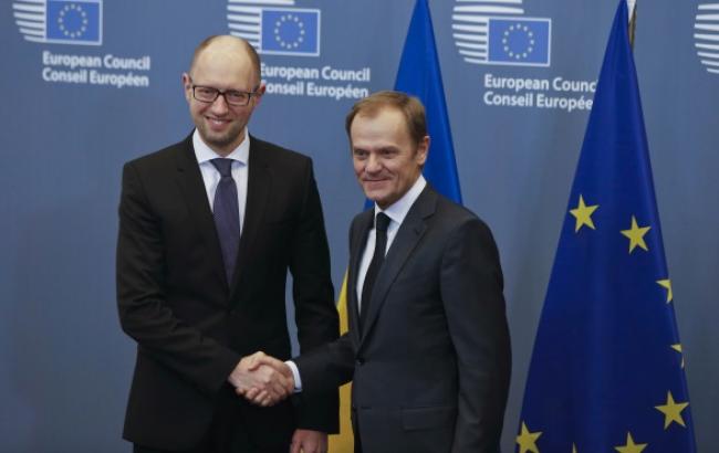 Яценюк 19 марта встретится с Туском в Брюсселе