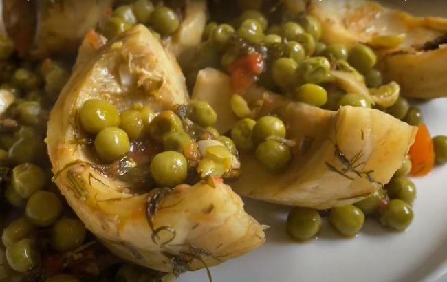 Артишоки с горошком: простой рецепт овощного ужина