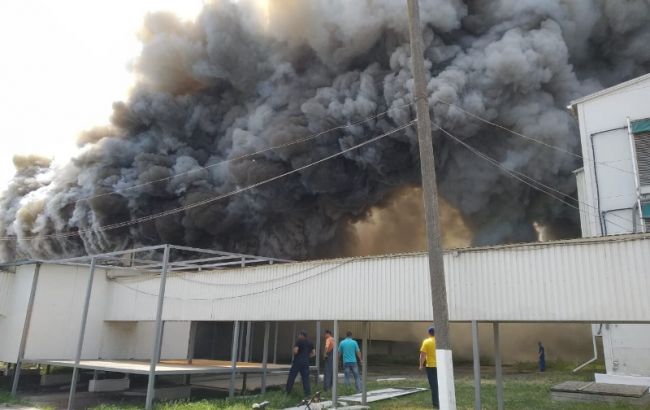 Из-за масштабного пожара под Киевом проводятся замеры воздуха