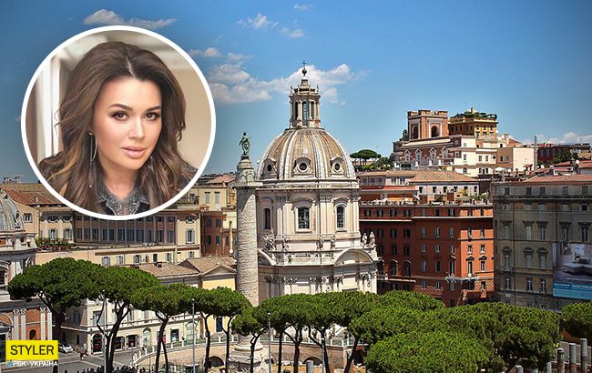 Загадала желание у волшебного фонтана в Италии: появились новые фото Заворотнюк