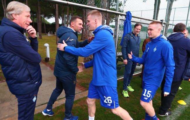 Шевченко и его помощники посетили тренировочный лагерь "Динамо"