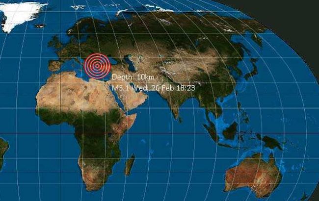 В Турции произошло землетрясение магнитудой 5,1