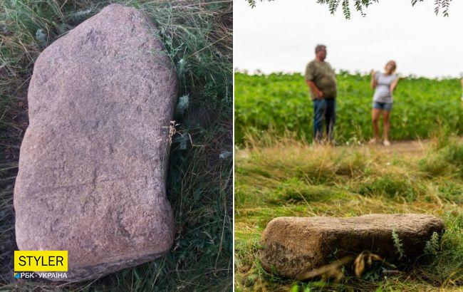 Возле Днепра нашли каменную бабу, которой 4 тысячи лет: была частью большого кургана