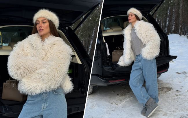 Переможниця "Холостяка" Надін у трендовій екошубі: як повторити стильний образ