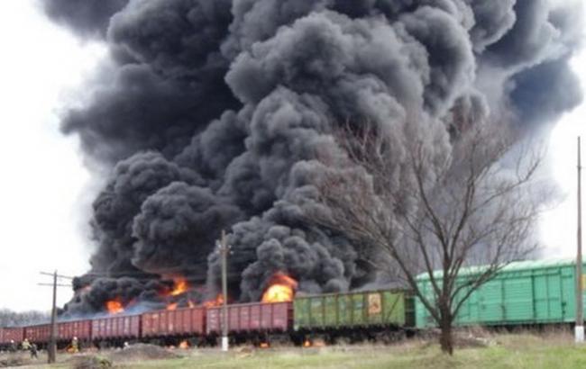 В Краснодоне взорвались цистерны с дизтопливом
