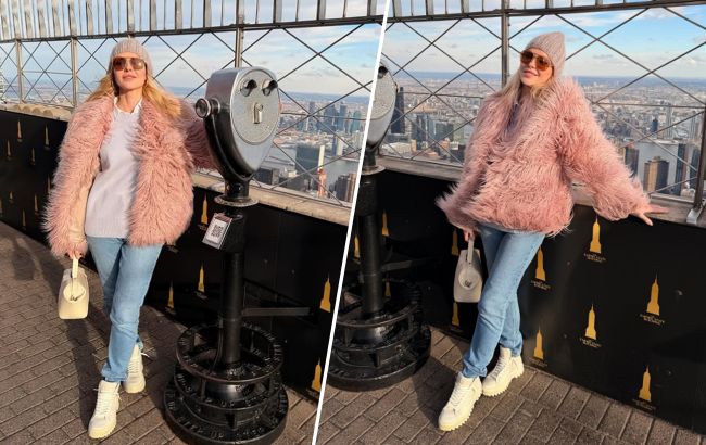 Рожева екошуба та масивні черевики: модний "лук" Даші Трегубової