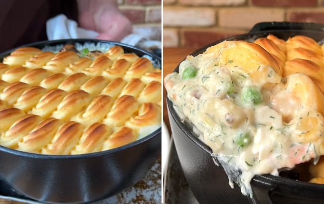 Картопляна запіканка Пармантьє: рецепт французької страви з морепродуктами