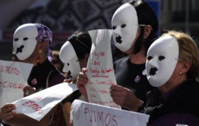 В Мадриде прошел протест против насилия в отношении женщин