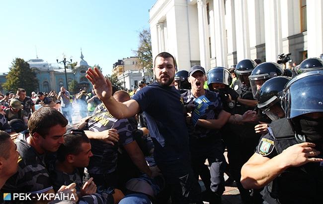 В ході мітингу під Радою сталася сутичка