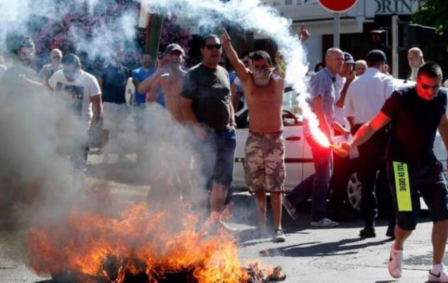В Париже бастуют таксисты