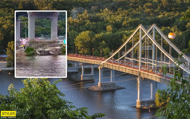 Флешмоб какой-то: сеть шокирована разрушением еще одного моста в Киеве&nbsp;(видео)