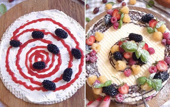 Десерт для ледачих: вафельний торт із полуницею та секретним інгредієнтом