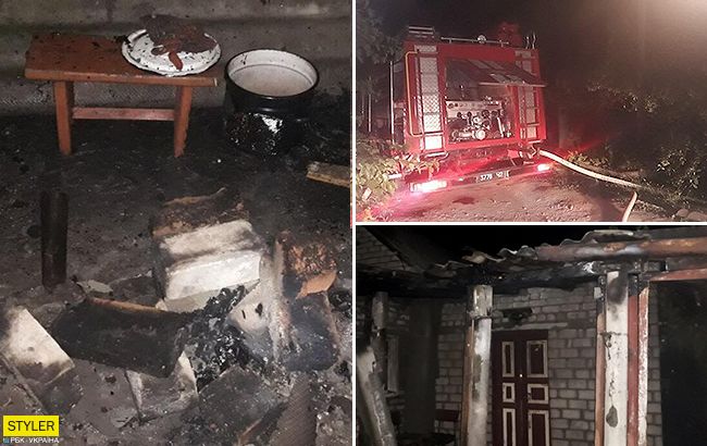 Не ждал пожарных: под Николаевом мужчина вынес из огня двух девочек (фото)