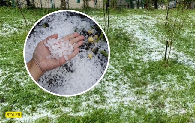 Український курорт накрив сильний град: фото і відео наслідків негоди