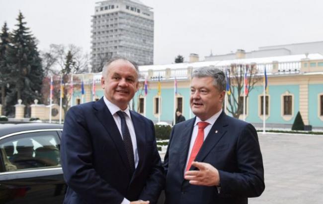 Порошенко проводит встречу с президентом Словакии