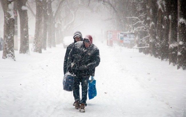 Снегопады в Одессе: фото