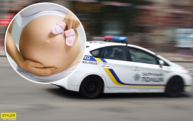 С мигалками через пробки: в Киеве полиция доставила до больницы роженицу (видео)