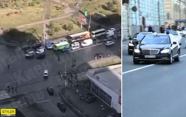 Спокойно, то слугу повезли: в Киеве снова появились кортежи (видео)