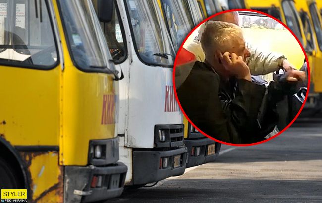 Тут одне бидло: у київській маршрутці "священик" почав розборки з людьми (відео)