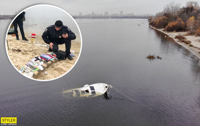 В Киеве затонула яхта: впечатляющие фото и видео