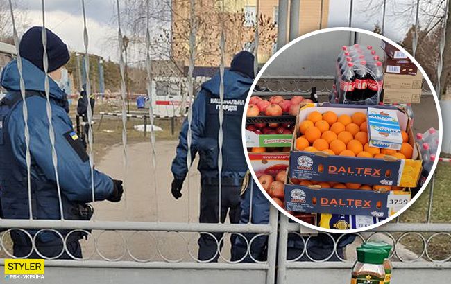 В Новые Санжары переселенцы из Донецка привезли продукты для эвакуированных