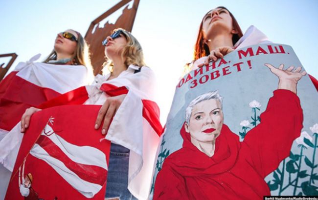 В Киеве поддержали маршем женщин Беларуси