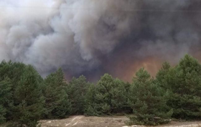 У Київській області горить військовий полігон