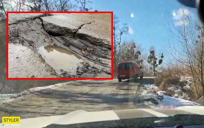 В Киеве показали полностью "убитую" дорогу: такого ужаса еще не видели