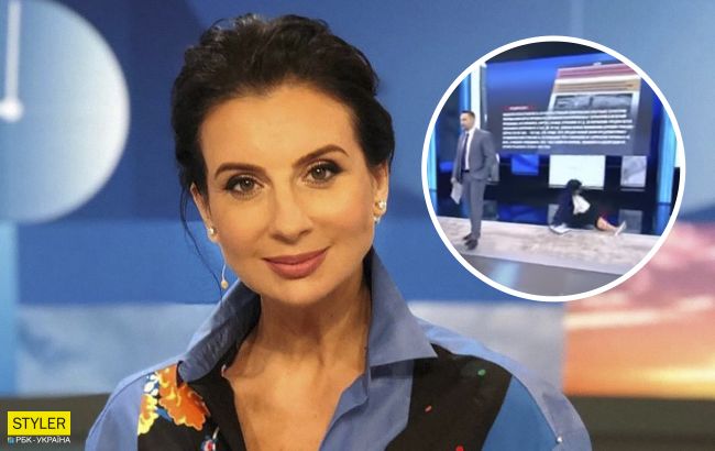 Российская пропагандистка упала в прямом эфире и сломала руку: "карма, она такая"