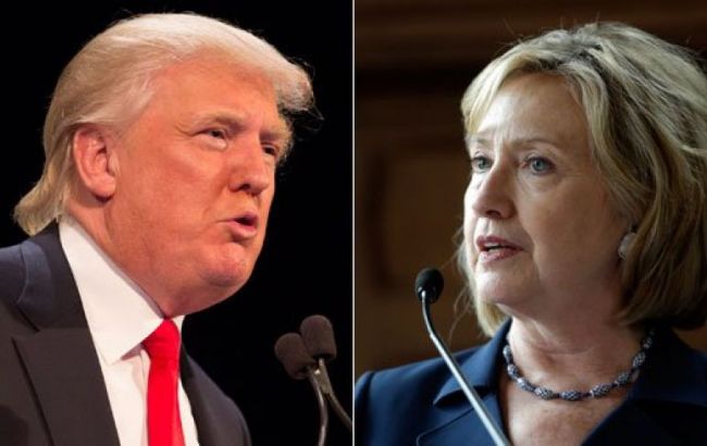 Клинтон получает больше голосов, чем Трамп на предвыборной гонке
