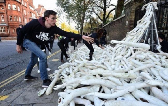 В Москве на территорию резиденции посла Британии бросили манекены