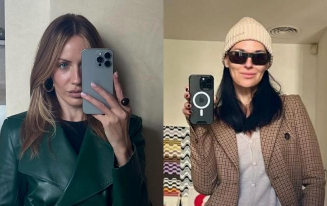Нікітюк, Єфросиніна та Квіткова показали стильні образи на листопад: тренч, шкіра і пальто