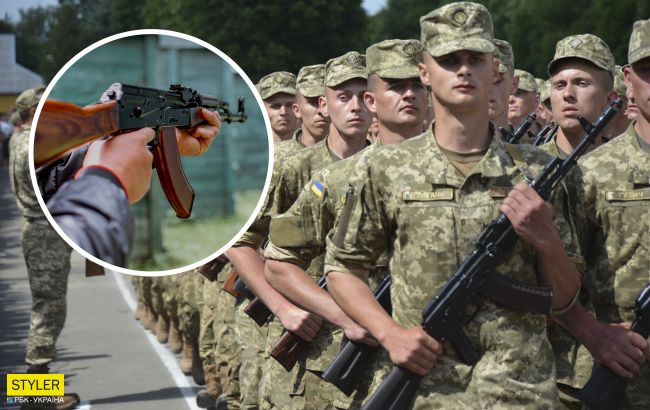 В центре Киева на камеру обстреляли в/ч Нацгвардии: "с инстинктом самосохранения очень плохо"