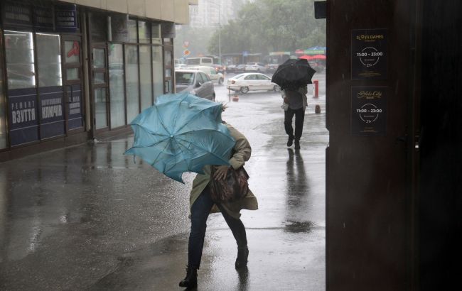В Харкові та області потужна злива і вітер: зриває дерева, немає світла