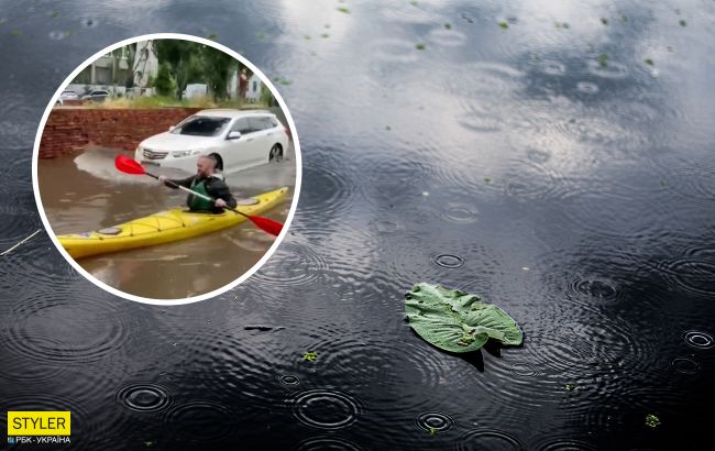 У Дніпрі пройшла потужна злива: жителі міста пересуваються на човнах