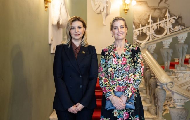 В якому вбранні Олена Зеленська зустріла герцогиню Единбургську в Києві (фото)