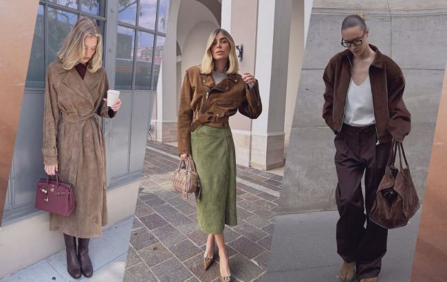 Замша - тренд 2024 року: ідеї стильних образів на осінній сезон